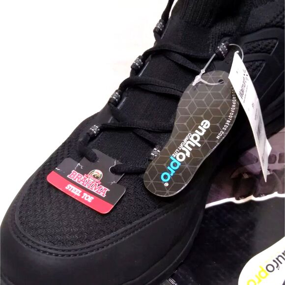 Steel Toe Boots . Size: 9 . Slip Resistant . Breathable Knit . Comfort Insole - Picture 6 of 7